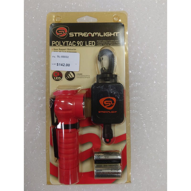 Streamlight PolyTac 90 w/Gear Keeper - Orange - 2 X CR123A - 170 lumens (Packaging old)