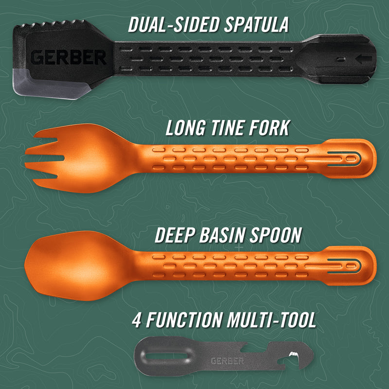 Gerber ComplEAT Utensil Set - Burnt Orange