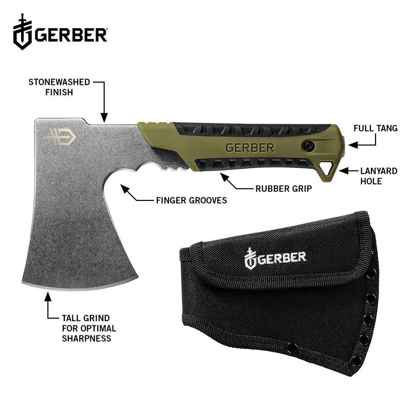 Gerber Pack Hatchet - Flat Sage Green - Stonewash