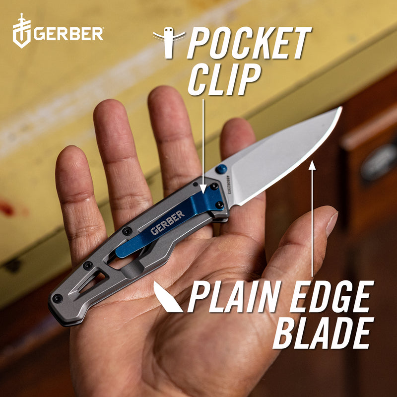 Gerber Paralite - Blue - Plain Edge - Blister