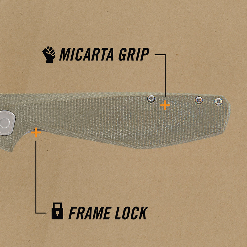 Gerber Slimsada - D2 - Micarta - Olive - Fine edge