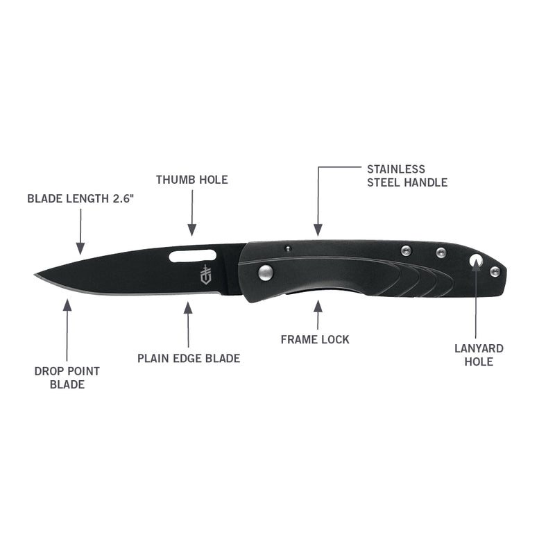 Gerber STL 2.5 - Drop Point - Fine Edge