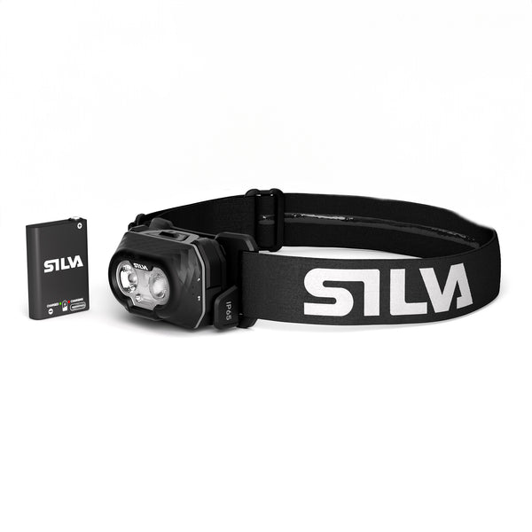 Silva Discover Hybrid - USB-C rechargeable or 3AAA - 2 x semi high power LEDs, 1 x Red/Orange LED - 500 lumens