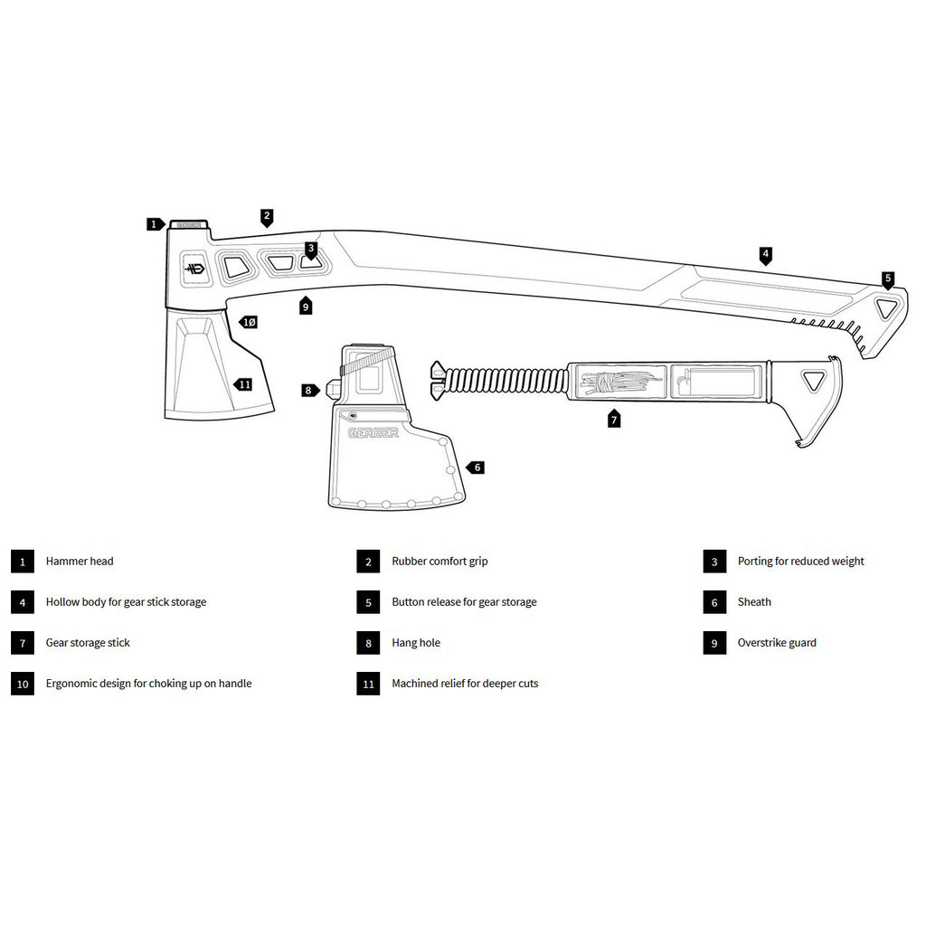 Gerber Bushcraft Axe - Coyote Brown